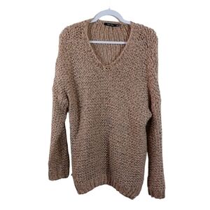 Doe & Rae Ladies Long Sleeve V-neck Sweater